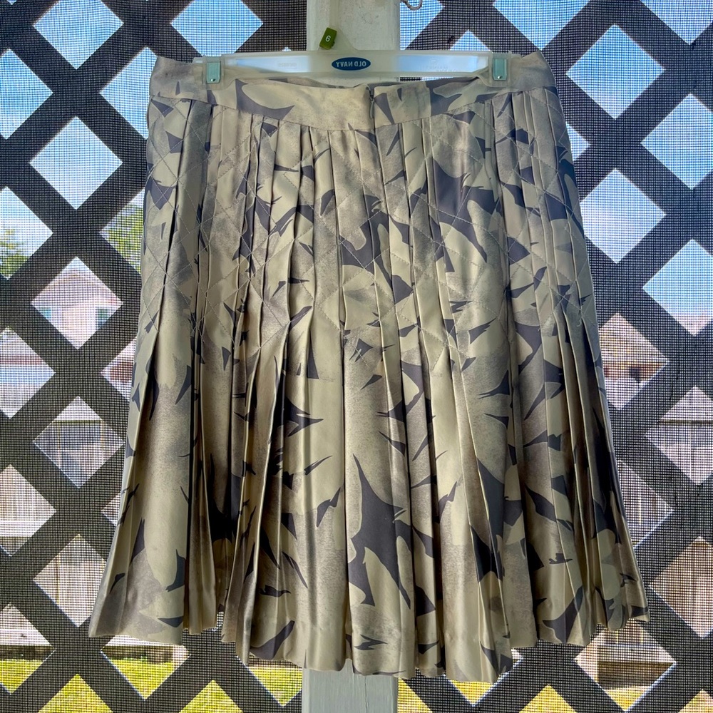 Vintage silk pleated skirt